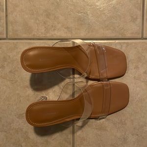 Zara clear heel slippers ..love to shop I even bought the wrong size 🤦‍♀️😂